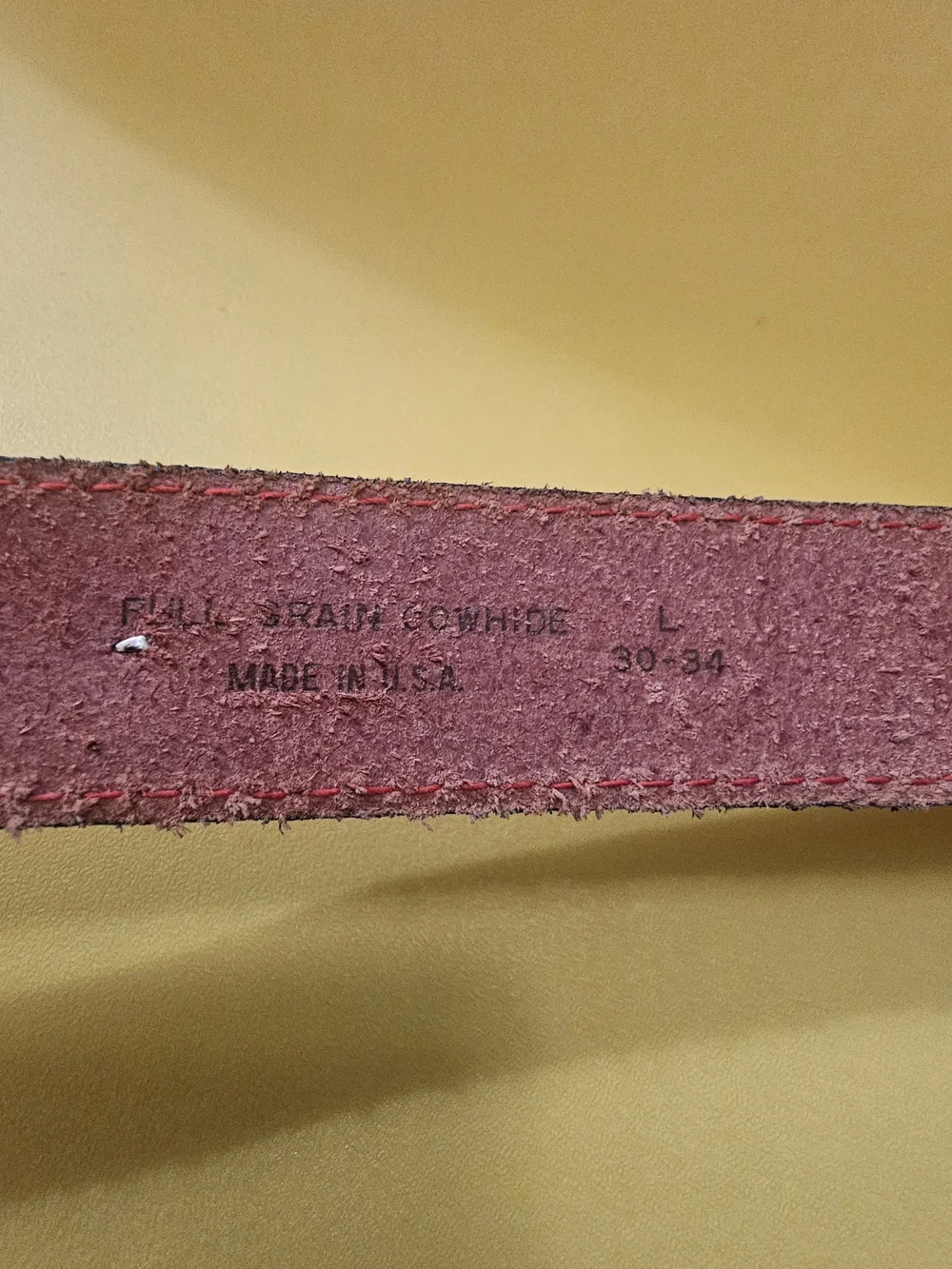 Vintage Levi's 1860 Full Grain Cowhide Red Western Concho Belt USA Made 30-34